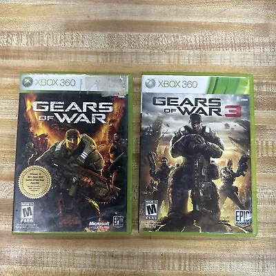 Gears Of War 1 & 3 Trilogy XBOX 360 Game  Lot Of 2/w Fast Free Ship! • $14