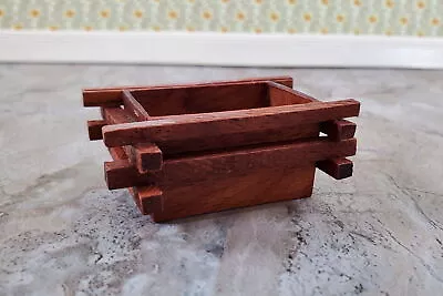 Dollhouse Planter Box Crate For Flowers Or Vegetables Wood Miniature • $6.99