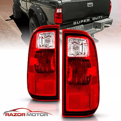 For 2008-2016 Ford SuperDuty F250 F350 Truck Red Clear Tail Lights Brake Lamps • $51.92