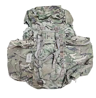 British Army Issue MTP Multicam Long Back Bergen Rucksack & Side Pouches #13 • £89.95