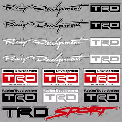 For Toyota TRD Racing Development Sport Car Sticker 3D Decal Stripes Decoration • $8.99