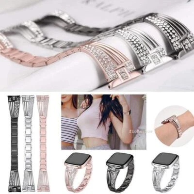 $7.99 • Buy Replacement For Fitbit Versa / 2 Rhinestone Watch Band Wrist Strap Belt Bracelet