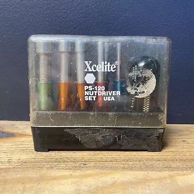 VINTAGE Xcelite PS-120 Nut Driver 10 Piece Set W/ Torque Amplifier TA-2 USA • $19.50