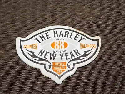 Vintage Motorcycle  2000 The Harley 88 New Year Softails 3 1/4  Rubber Sign • $27.99