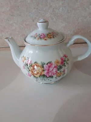 Vintage English Elegance Floral China Teapot 1991 Robinson Design Group • $24