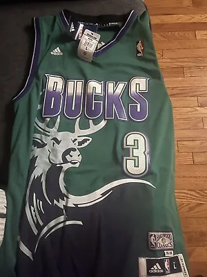 Adidas Milwaukee Bucks Jersey Brandon Jennings Hardwood Classics Big Buck HWC L • $120