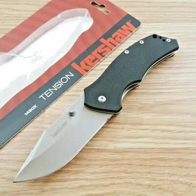 Kershaw Tension Linerlock Folding Knife 3.25  Stainless Steel Blade G10 Handle • $19.19