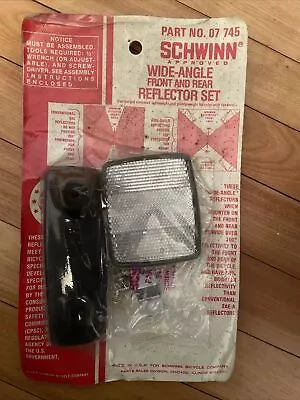 Vtg 1976 New-in-Package SCHWINN Wide-Angle Front & Rear Reflector Set • 07745 NJ • $35