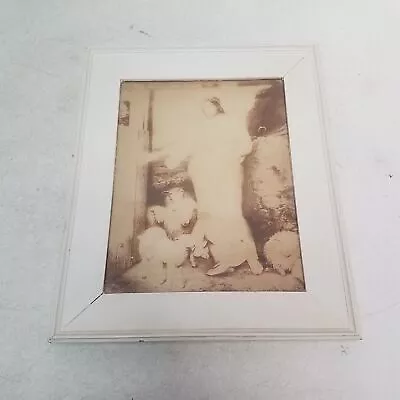 Framed Vintage Jesus With Sheep Print • $7.99