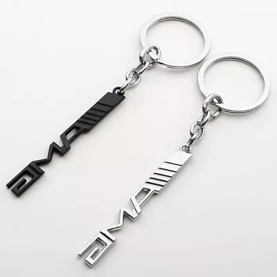 2X AMG BLACK CHROME Key Ring Key Chain For Mercedes Benz A45 C63 E63 GLC63 GLE63 • $40