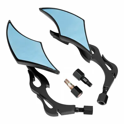 Black Blade Motorcycle Mirrors For Harley Touring Street Glide Road King Softail • $21.27