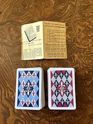 Vintage 1947 Kem Plastic Playing Cards Double Deck Made In U.S.A. Without Box • $9.99