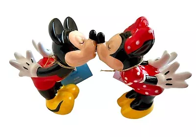 Disney Inspearations Kissing Mickey & Minnie Salt And Pepper Shakers NEW #19529 • $26