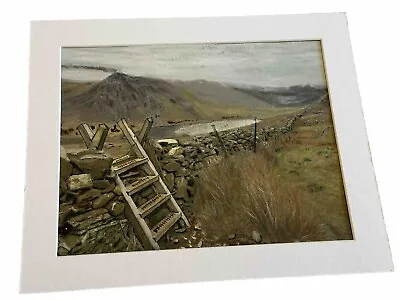 Mark Leary Art Watercolour Painting Snow Has Fallen Over Try Fan Snowdonia • £30