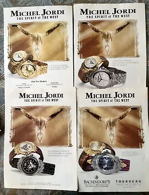 Lot Of 7 VTG Michel Jordi Spirit Of The West  Men's Watch Print Ads - Dated • $14.95