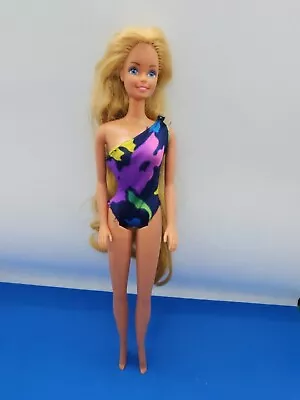 1985 Vintage Hawaiian Tropical Barbie Doll  Floral Swimsuit TLC • $10