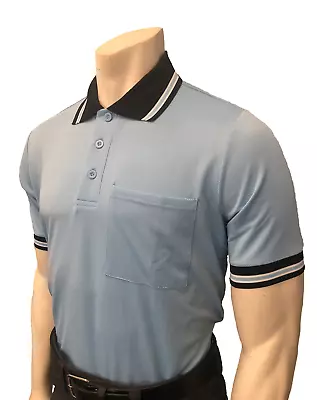 Smitty Carolina Blue With Black MLB Collar Umpire Shirt | BBS300CBBK • $25.95