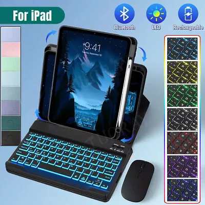 Smart Case With Backlit Keyboard For IPad 7/8/9/10th Generation Air 4 /5 Pro 11  • £12.99