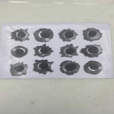 $4.89 • Buy 12 PACK 3M Bullet Hole Realistic Decal 3D Sticker Fits For All Car Truck Scratch