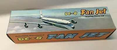 Pan Am DC-8 FAN JET AIRPLANE - FRICTION POWERED  Vintage 1960s MADE In HONG KONG • $29