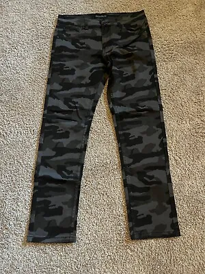 VICTORIOUS Men's Black Camo Twill Stretch Skinny Jeans 32x30 NEW • $27.99