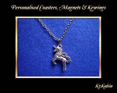 £3.75 • Buy Unicorn Tibetan Silver Charm Necklace Childrens Jewellery Birthday Gift New