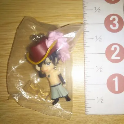 A72328 Fairy Tail Small Figure Mascot Swing Keychain Gray Fullbuster • £9.63