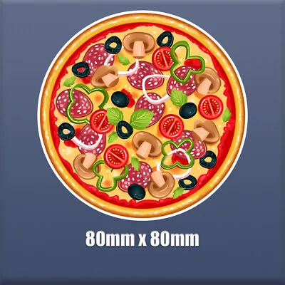 £2.99 • Buy Pizza - Self Adhesive Vinyl Sticker S243 Food, Italian, Cuisine, Meal, Yummy