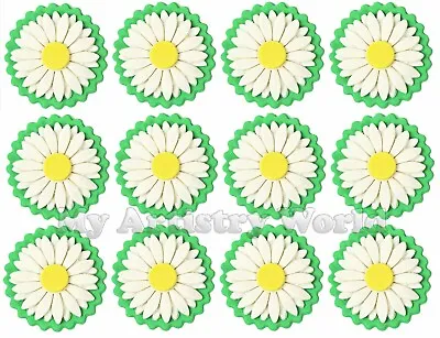 Daisy Cupcake Toppers. A Set Of 12 Edible Fondant Cupcake Toppers • $25