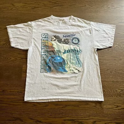 Vintage 1999 SEATTLE MARINERS Jersey Locker MLB Baseball Shirt Sz XL • $35