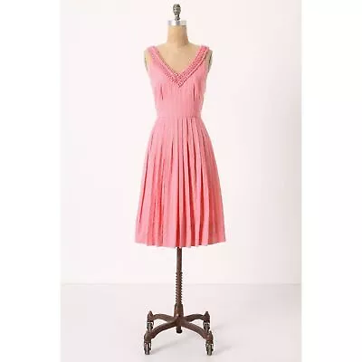 Anthropologie Moulinette Soeurs Pink Polka Dot Dress With Pockets • $45