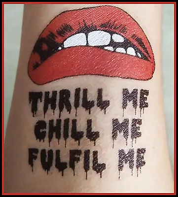£3.99 • Buy THE ROCKY HORROR SHOW HALLOWEEN Fancy Dress Costume Outfit Tattoos, Heart Boss