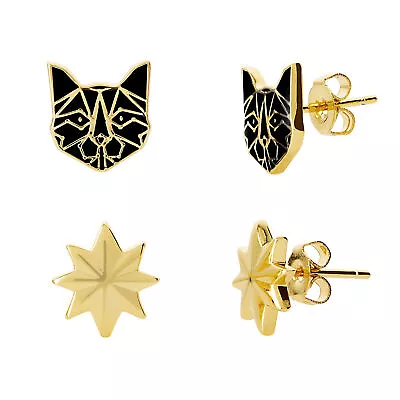 Marvel’s Women's Captain Marvel Goose And Hala Star Stud Earrings Set • $7.99