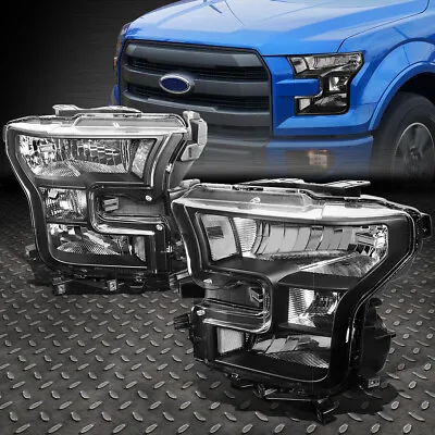 For 15-17 Ford F150 Black Housing Clear Corner Headlight Replacement Head Lamps • $104.88