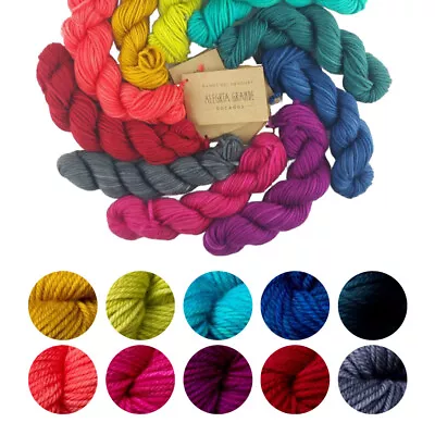 Manos Alegria Wool Yarn Grande Bocados Mini Skeins Superwash Merino Aran Worsted • £4.70