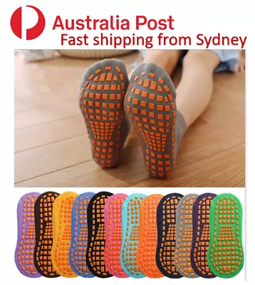 $6.99 • Buy Anti-Slip Grip Socks Yoga Barre Ballet Fitness Trampoline Floor Socks AU Stock