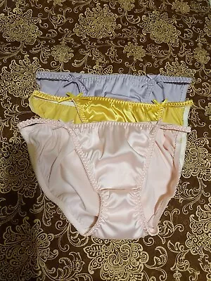 Lot Of 3 Satin String Bikini Panties Size Large • $12.99