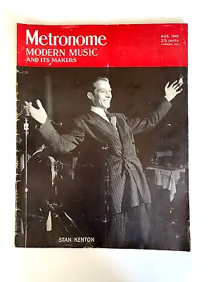 Metronome Magazine August 1942 Stan Kenton Cover • $24.99