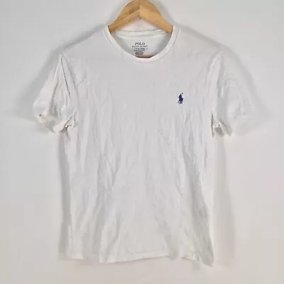 Polo Ralph Lauren Womens T Shirt Size S White Short Sleeve Crew Neck 078671 • $19.95