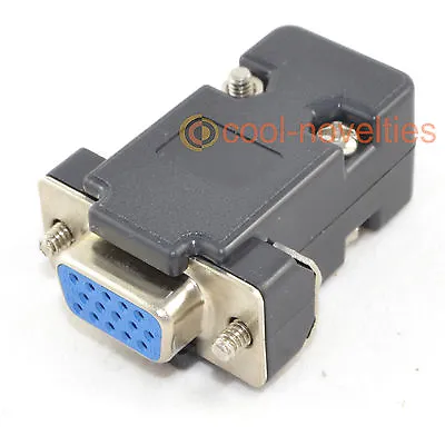 Db15hd 15 Way D Sub Vga Female Hd Socket Connector With Black Hood/shell • £2.99