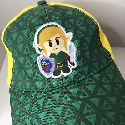 Nintendo Legend Of Zelda Links Awakening Snap Back Hat Cap Green Yellow 2019 • $5.99