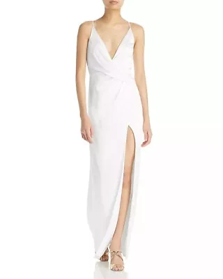 Aidan By Aidan Mattox V Neck Draped Column Gown SIZE 8 • $50