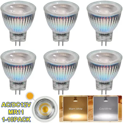 2-10PACK MR11 LED Spotlight Light Bulbs 50 Watt Equivalent 5W Full Glass Cover • $17.19