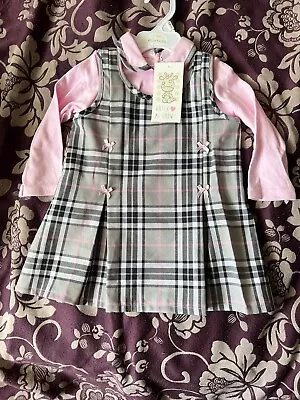 Baby Girls Tartan Dress Special Occasion Birthday Party Dress 2 Years • £12