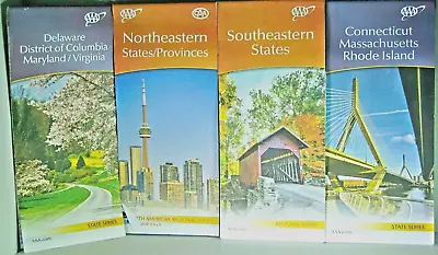 AAA Maps Lot Of 4 - States Road Maps  (See  Below Pictures  2017-2018 • $5.95