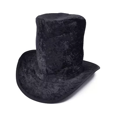 £4.99 • Buy Black Velvet Top Hat Willy Wonka Mad Hatter Book Day Fancy Dress Accessory