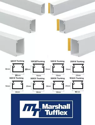 Marshall Tufflex Mini Trunking TV Cable Tidy Management PVC Wire Cover Hide  • £4.39