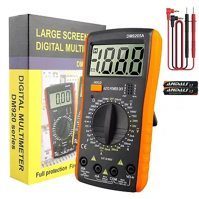 Digital Multimeter Voltmeter Ammeter Capacitance Volt AC DC Tester Meter+Battery • $12.95