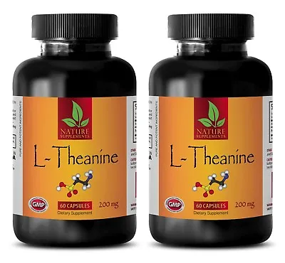 $63.51 • Buy Dietary Pills - L-THEANINE 200mg - Theanine Amino Acids - 2 Bottles