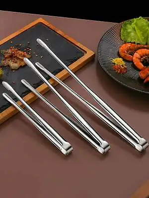 $6.56 • Buy 1pc Stainless Steel Food Clip Barbecue Tongs Bread Clip For Outdoor Grill